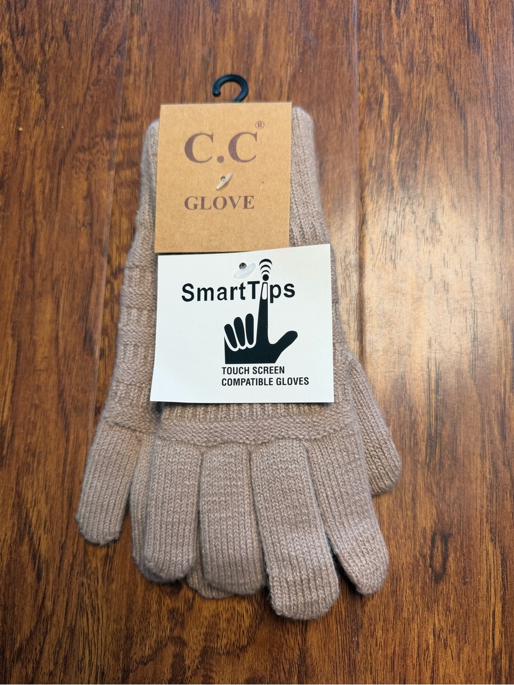 C.C SmartTips Touchscreen Gloves - Beige Taupe